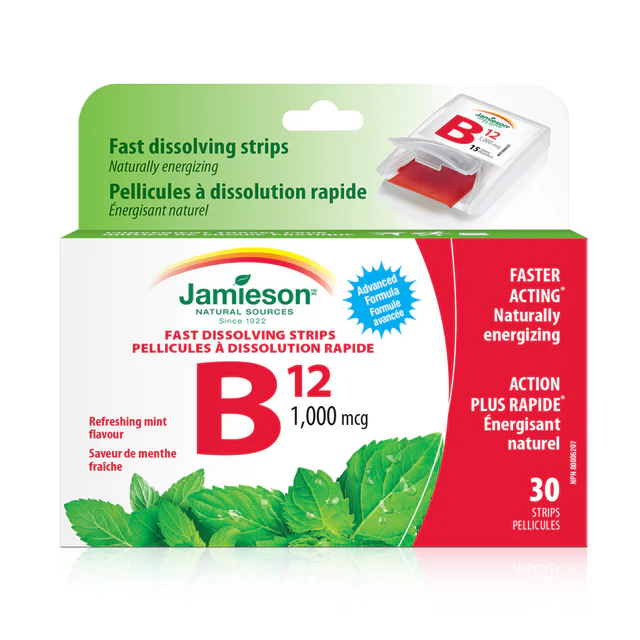 Jamieson B12 1000mcg Fast Dissolving Strips