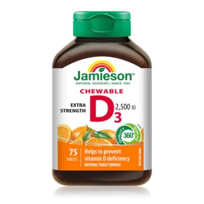 Jamieson Vitamin D3 2500 IU chewable tablets