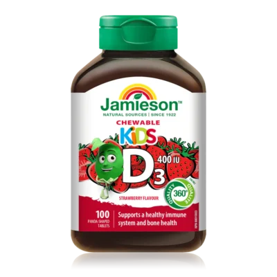Jamieson Kids Chewable Vitamin D3 400 IU Tablets