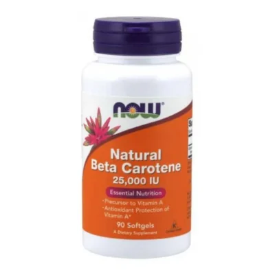 NOW Natural Betacarotene 25,000iu Caps 90's (Natural Mixed Carotenoids)