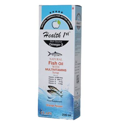 Health 1st Natural Fish Oil with Multivitamin Orange Flavor Syrup 200ml